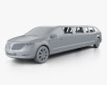 Lincoln MKT Royale Limousine 2014 Modello 3D clay render