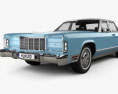 Lincoln Continental 세단 1975 3D 모델 