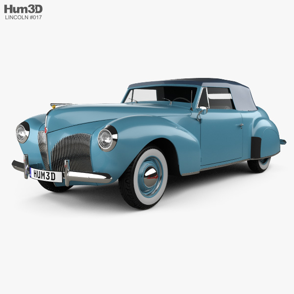 Lincoln Zephyr Continental cabriolet 1939 3D model