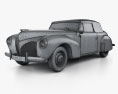 Lincoln Zephyr Continental cabriolet 1939 3d model wire render