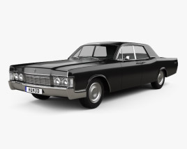 3D model of Lincoln Continental sedan 1968