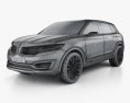 Lincoln MKX 2014 3d model wire render