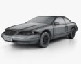 Lincoln Mark 1998 3D模型 wire render