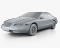 Lincoln Mark 1998 3Dモデル clay render