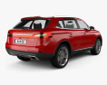 Lincoln MKX 2019 3D 모델  back view