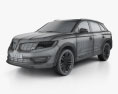 Lincoln MKX 2019 Modelo 3d wire render