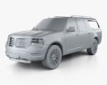 Lincoln Navigator L 2017 3d model clay render