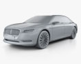 Lincoln Continental Concept 2017 3d model clay render