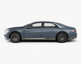 Lincoln Continental 인테리어 가 있는 2017 3D 모델  side view