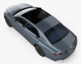 Lincoln Continental з детальним інтер'єром 2017 3D модель top view