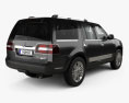Lincoln Navigator with HQ interior 2014 3d model back view