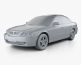 Lincoln LS 2002 3D模型 clay render