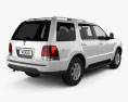 Lincoln Aviator 2005 3D 모델  back view