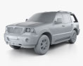 Lincoln Aviator 2005 3D 모델  clay render