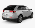 Lincoln MKX 2015 3D 모델  back view