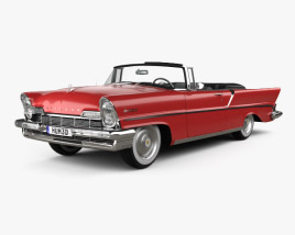 3D model of Lincoln Premiere convertible 1957