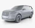 Lincoln Navigator Conceito 2019 Modelo 3d argila render