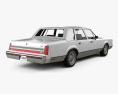 Lincoln Town Car 1993 3d model back view