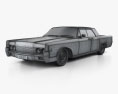 Lincoln Continental convertible 1968 3d model wire render