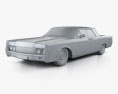 Lincoln Continental convertible 1968 3d model clay render