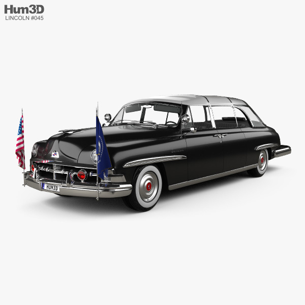 Lincoln Cosmopolitan Presidential 加长轿车 1950 3D模型