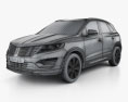 Lincoln MKC Black Label 2019 3D-Modell wire render