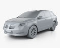 Lincoln MKT 2018 3D 모델  clay render