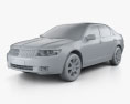 Lincoln Zephyr 2012 3d model clay render