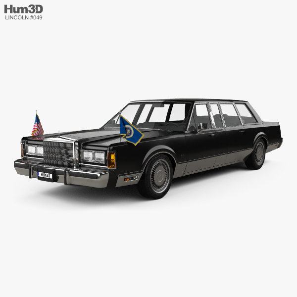 Lincoln Town Car Presidential Limousine 1989 3D model