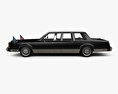 Lincoln Town Car Presidential Limousine 1989 Modèle 3d vue de côté