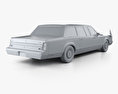 Lincoln Town Car Presidential Лимузин 1989 3D модель