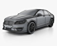 Lincoln MKZ Reserve 2020 3D模型 wire render