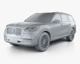 Lincoln Aviator Concept 2019 3d model clay render