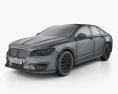 Lincoln MKZ з детальним інтер'єром 2020 3D модель wire render
