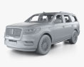 Lincoln Navigator Black Label with HQ interior 2020 3d model clay render