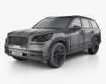 Lincoln Aviator Grand Touring 2022 3D模型 wire render