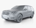 Lincoln Aviator Grand Touring 2022 3d model clay render