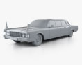 Lincoln Continental US Presidential State Car 1969 3D-Modell clay render