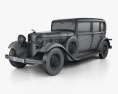 Lincoln KB 加长轿车 1932 3D模型 wire render