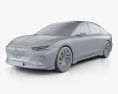 Lincoln Zephyr Reflection Concepto 2024 Modelo 3D clay render