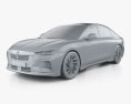 Lincoln Zephyr CN-spec 2024 3D модель clay render