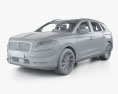 Lincoln Nautilus Reserve з детальним інтер'єром 2024 3D модель clay render