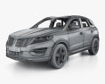 Lincoln MKC Reserve with HQ interior 2020 3d model wire render