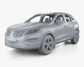 Lincoln MKC Reserve з детальним інтер'єром 2020 3D модель clay render