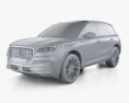 Lincoln Corsair 2024 3D模型 clay render