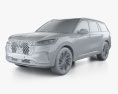 Lincoln Aviator Black Label Special Edition 2025 Modèle 3d clay render