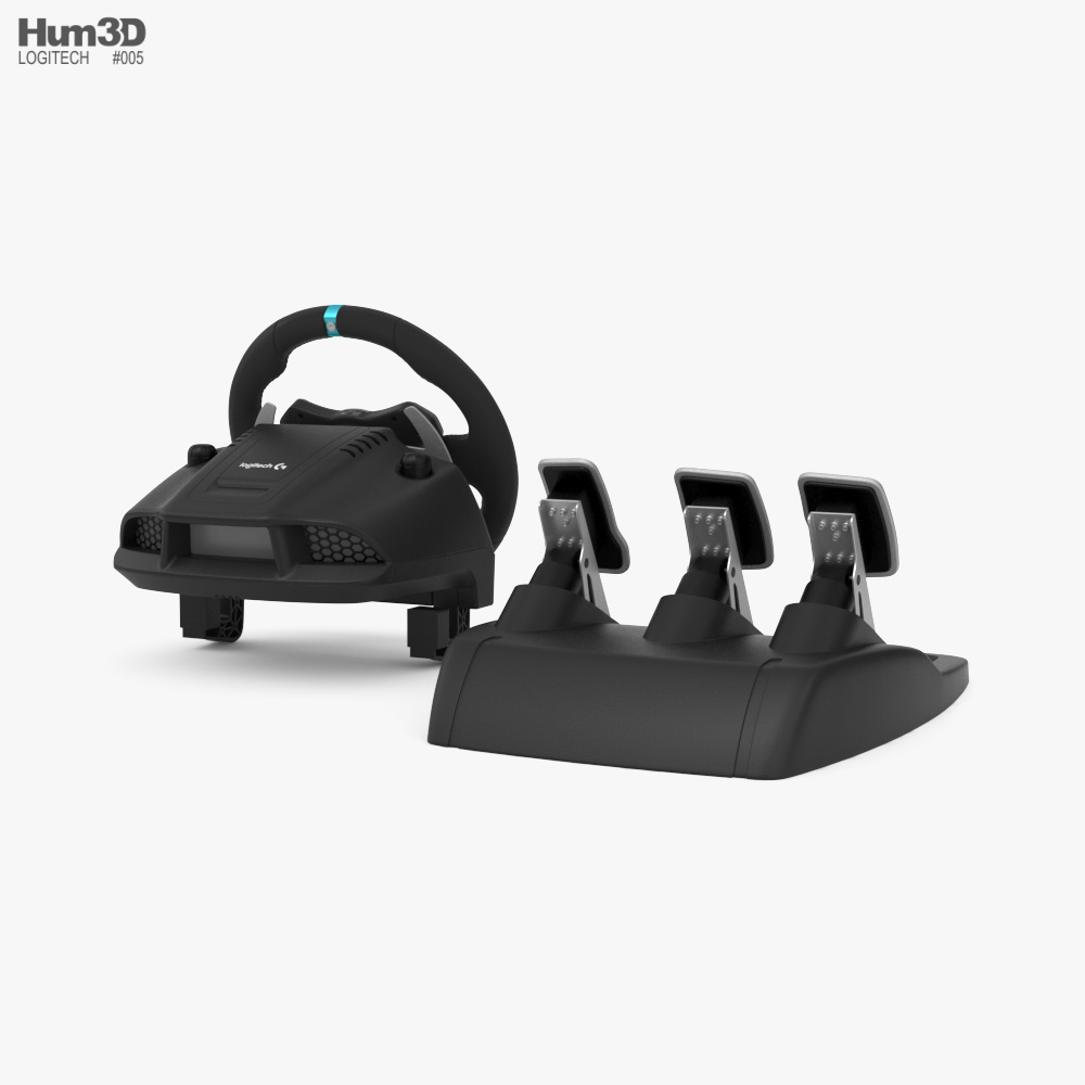 Logitech G29 Racing Steering Wheel 3D model - Download Electronics on