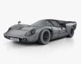 Lola T70 1967 3Dモデル wire render