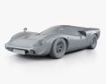 Lola T70 1967 3D-Modell clay render