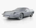 Lotus Europa 1973 3D-Modell clay render